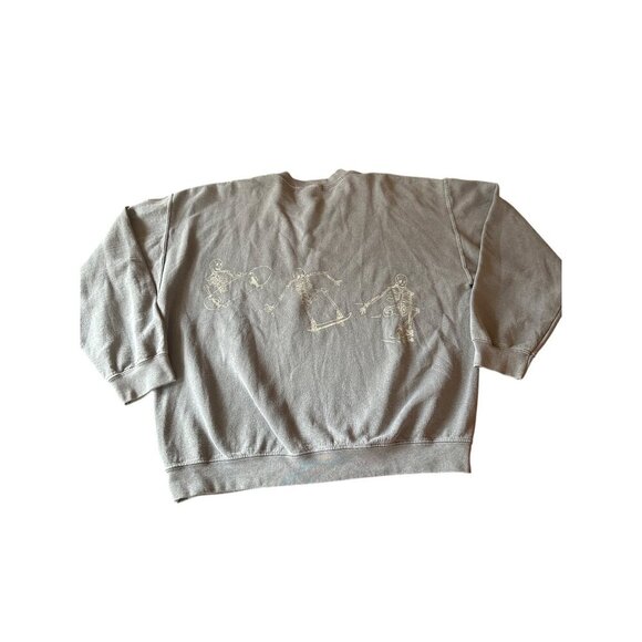 Project Social T Urban Outfitters Skeleton Skateboard Graphic Sweatshirt Gray L - Picture 5 of 6